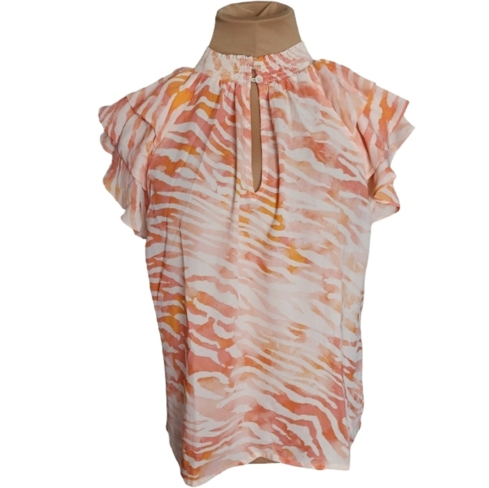 DR2 NWT XS Animal Print Blouse‎